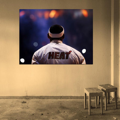LeBron James Back Champion Basketball Sport Wall Art Print Poster