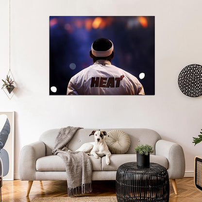 LeBron James Back Champion Basketball Sport Wall Art Print Poster
