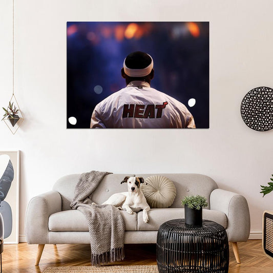 LeBron James Back Champion Basketball Sport Wall Art Print Poster