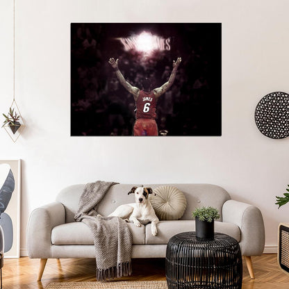 LeBron James King Powder Chalk Toss Ritual Basketball Sport Wall Art Print Poster