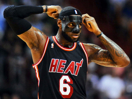 LeBron James King Black Mask Basketball Sport Wall Art Print Poster