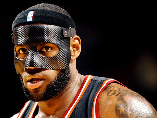 LeBron James King Portrait Black Mask Basketball Sport Wall Art Print Poster