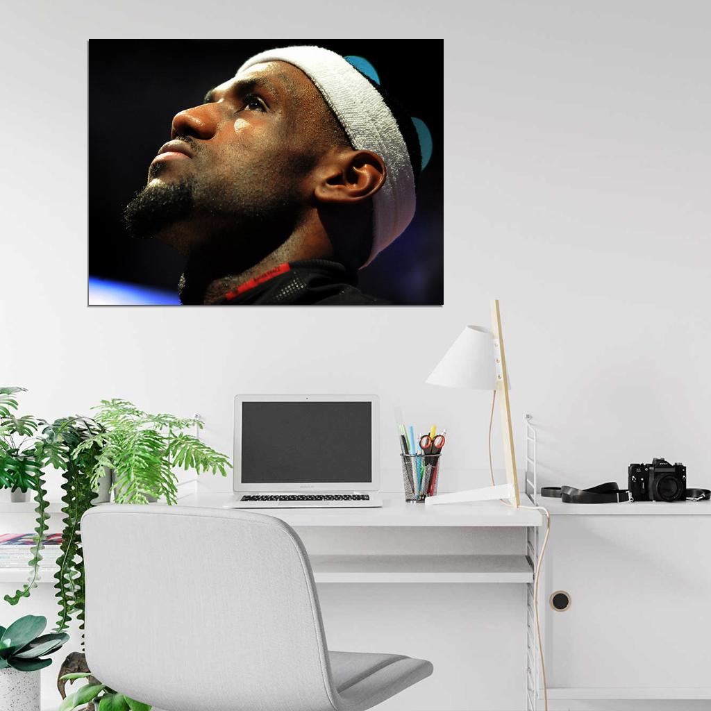 LeBron James King Awesome Portrait Basketball Sport Wall Art Print Poster