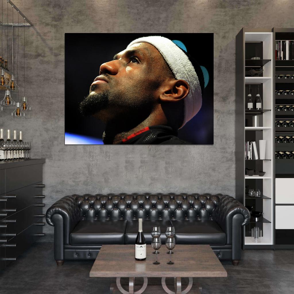 LeBron James King Awesome Portrait Basketball Sport Wall Art Print Poster