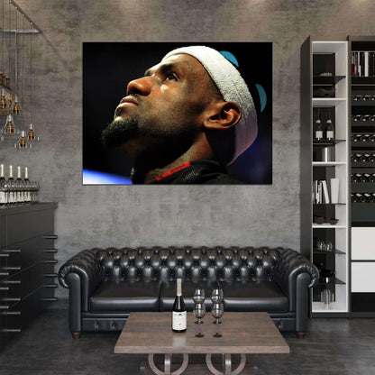 LeBron James King Awesome Portrait Basketball Sport Wall Art Print Poster