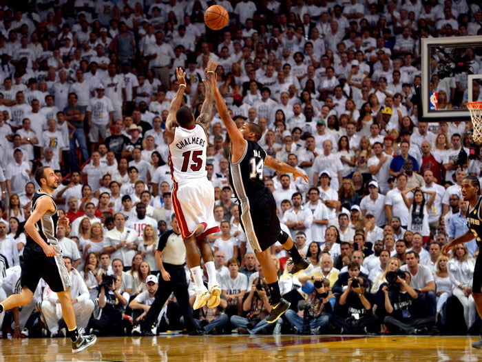 Mario Chalmers Jump Shot Finals Basketball Sport Wall Art Print Poster