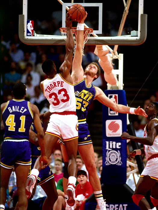Mark Eaton Block Retro Basketball Sport Wall Art Print Poster
