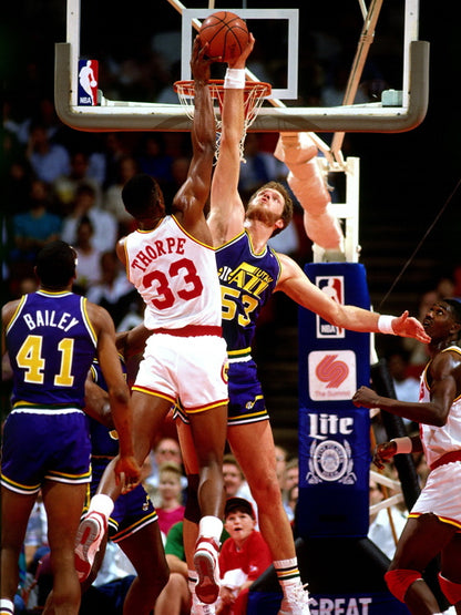 Mark Eaton Block Retro Basketball Sport Wall Art Print Poster