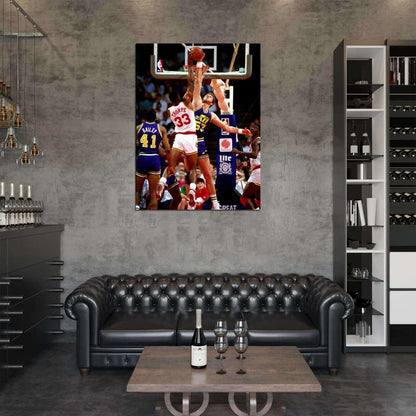 Mark Eaton Block Retro Basketball Sport Wall Art Print Poster