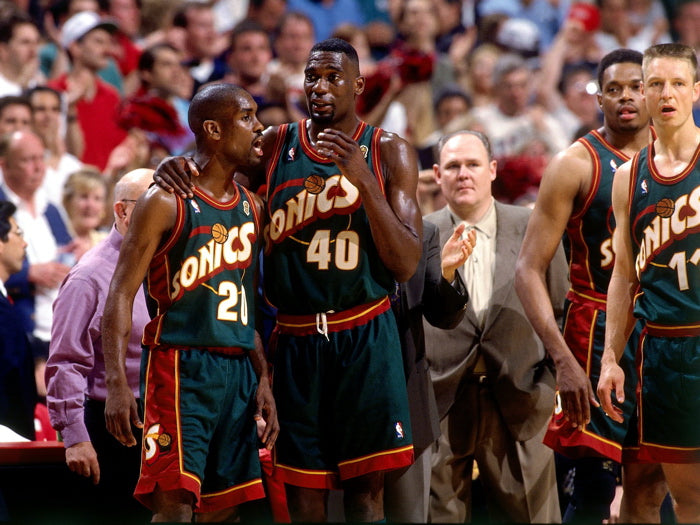 Shawn Kemp Gary Payton Detlef Schrempf Retro Basketball Sport Wall Art Print Poster