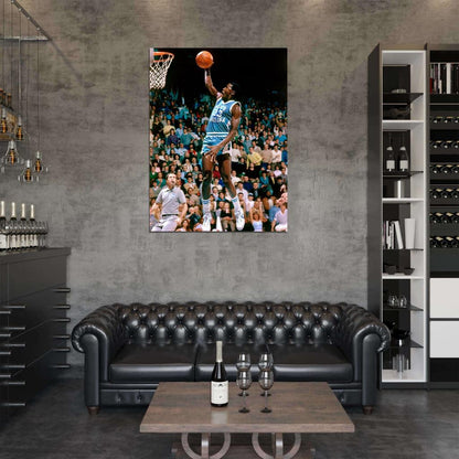 Michael Jordan North Carolina Jersey College Dunk Retro Basketball Sport Wall Art Print Poster