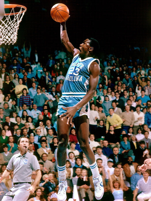 Michael Jordan North Carolina Jersey College Dunk Retro Basketball Sport Wall Art Print Poster