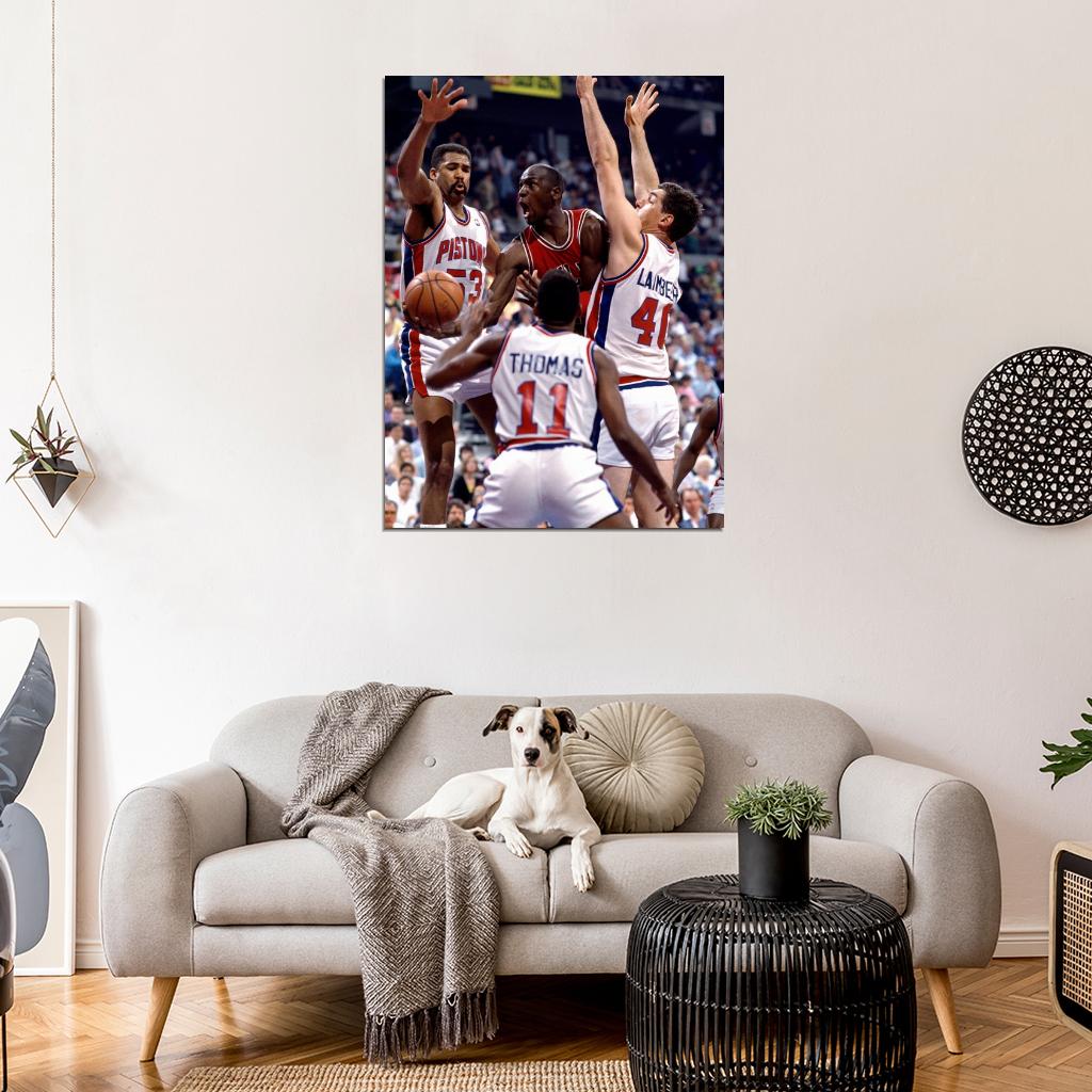 Michael Jordan vs Retro Basketball Sport Wall Art Print Poster