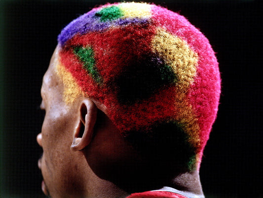 Dennis Rodman Hair Colors Retro Basketball Sport Wall Art Print Poster