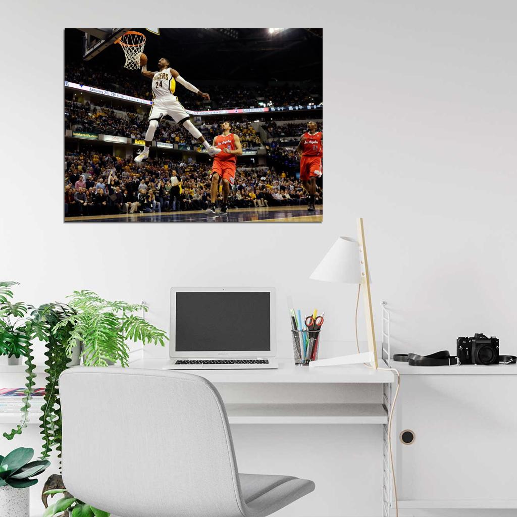 Paul George Dunk Basketball Sport Wall Art Print Poster