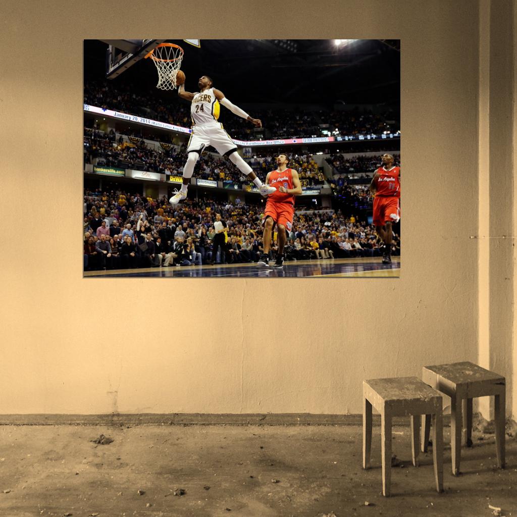 Paul George Dunk Basketball Sport Wall Art Print Poster
