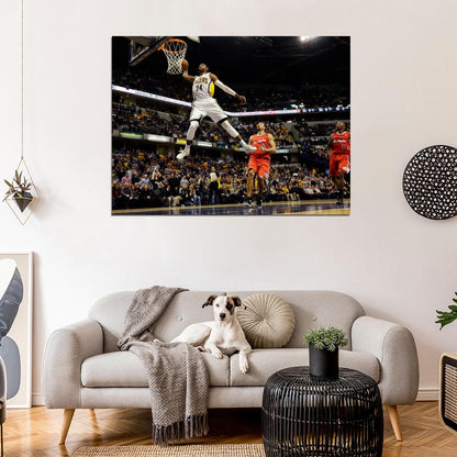 Paul George Dunk Basketball Sport Wall Art Print Poster