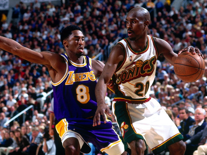 Gary Payton Retro Basketball Sport Wall Art Print Poster