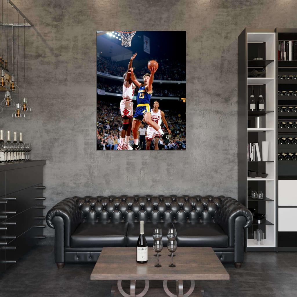 Sarunas Marciulionis Retro Basketball Sport Wall Art Print Poster