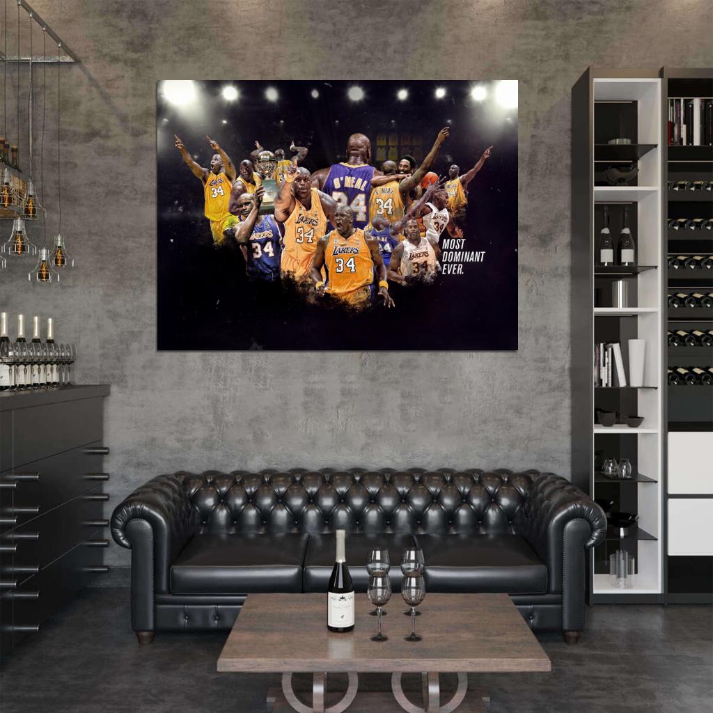 Shaquille O'Neal Awesome Los Angeles Basketball Sport Wall Art Print Poster