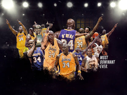 Shaquille O'Neal Awesome Los Angeles Basketball Sport Wall Art Print Poster