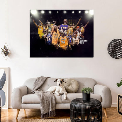 Shaquille O'Neal Awesome Los Angeles Basketball Sport Wall Art Print Poster