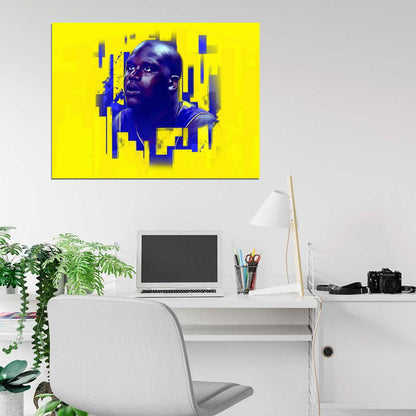 Shaquille O'Neal Los Angeles Painting Art Basketball Sport Wall Art Print Poster
