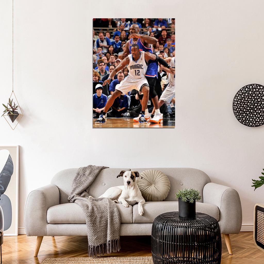 Dwight Howard vs Shaquille O'Neal Basketball Sport Wall Art Print Poster