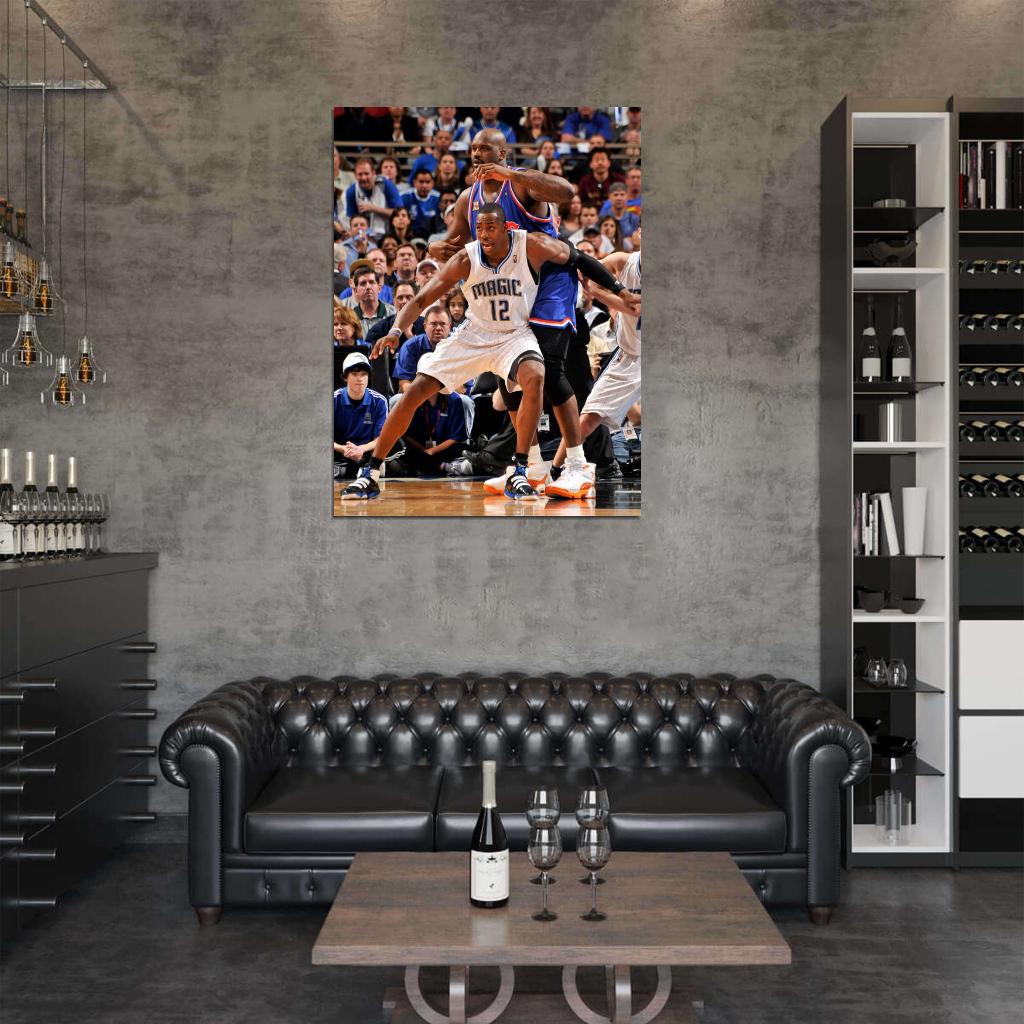 Dwight Howard vs Shaquille O'Neal Basketball Sport Wall Art Print Poster
