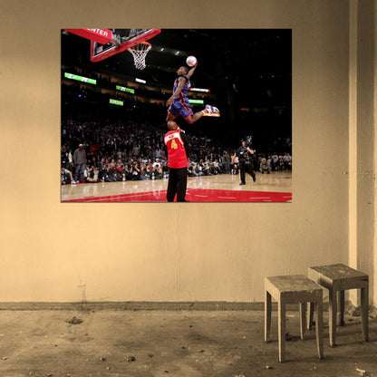 Nate Robinson Slam Dunk Contest Spud Webb Basketball Sport Wall Art Print Poster