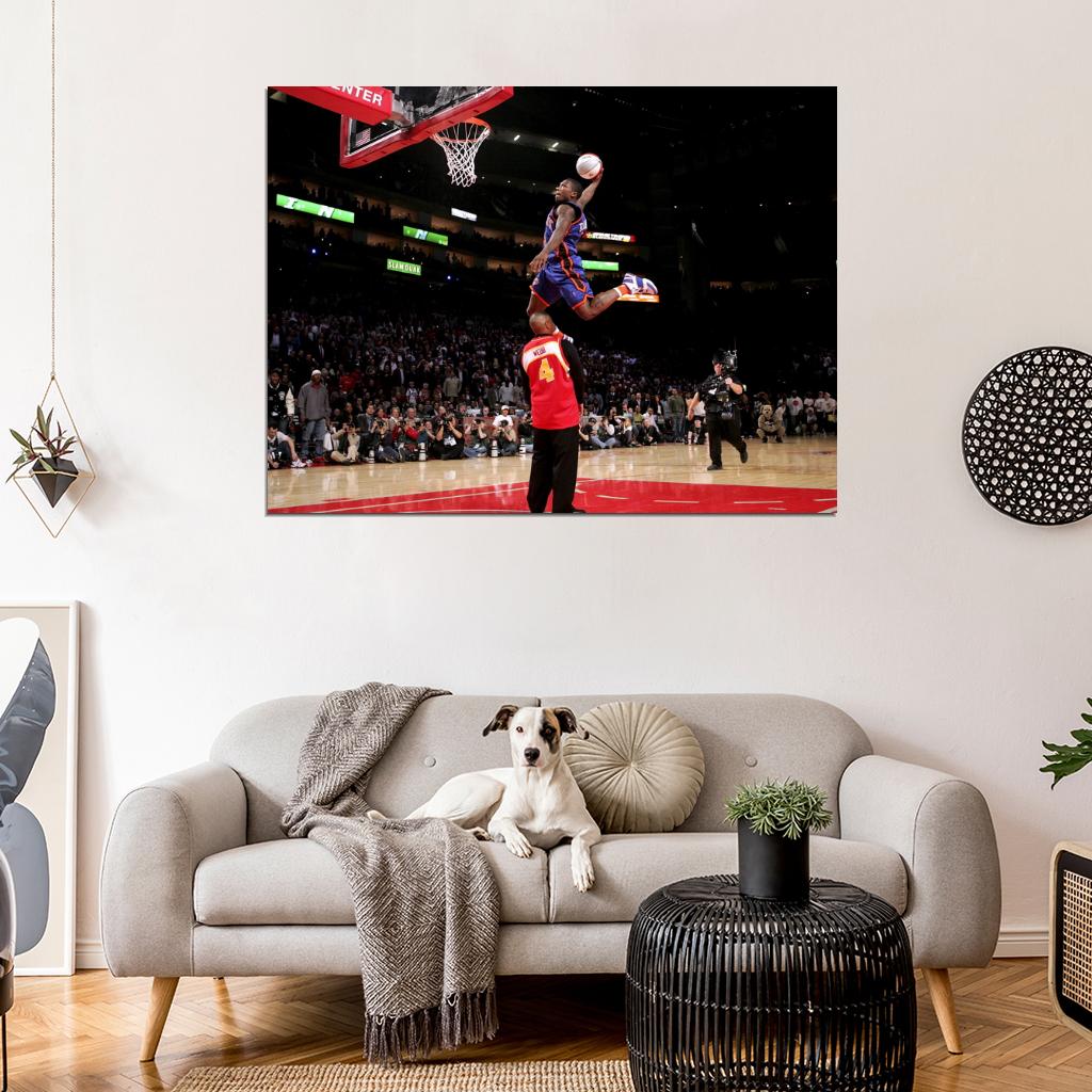 Nate Robinson Slam Dunk Contest Spud Webb Basketball Sport Wall Art Print Poster