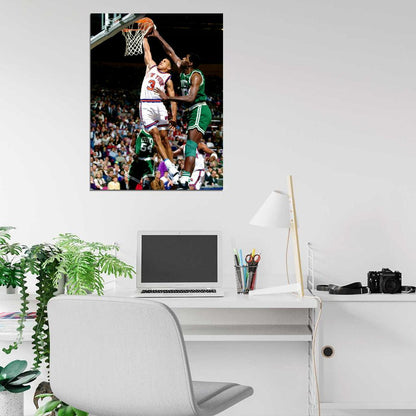 John Starks Dunk New York Basketball Sport Wall Art Print Poster