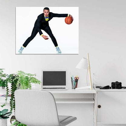 Stephen Curry Suit Crossover Steph Basketball Sport Wall Art Print Poster