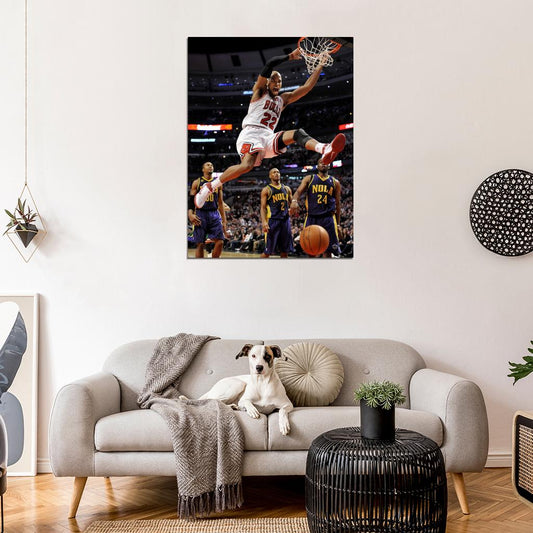 Taj Gibson Dunk Basketball Sport Wall Art Print Poster