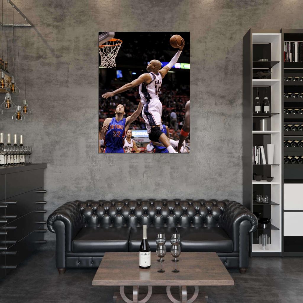 Vince Carter Dunk New Jersey Nets Basketball Sport Wall Art Print Poster