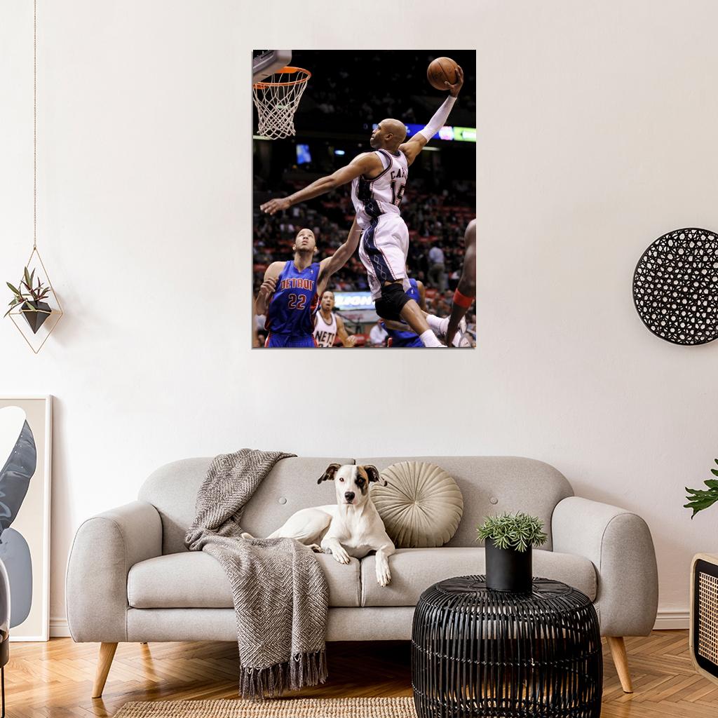 Vince Carter Dunk New Jersey Nets Basketball Sport Wall Art Print Poster