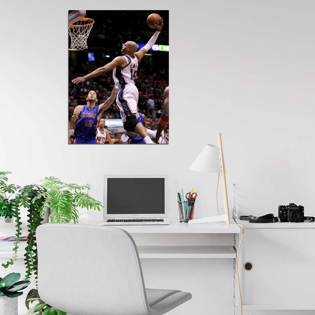 Vince Carter Dunk New Jersey Nets Basketball Sport Wall Art Print Poster
