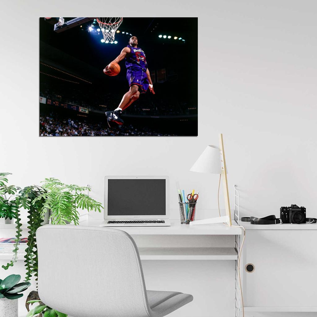 Vince Carter Slam Dunk Contest 2000 Basketball Sport Wall Art Print Poster