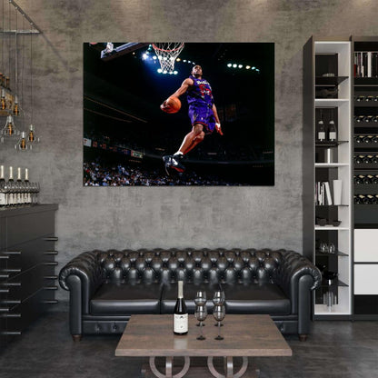 Vince Carter Slam Dunk Contest 2000 Basketball Sport Wall Art Print Poster