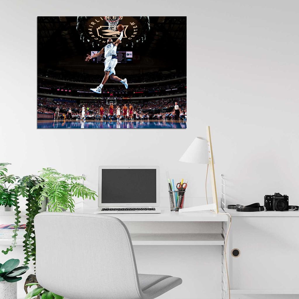 Vince Carter Dallas Dunk Basketball Sport Wall Art Print Poster