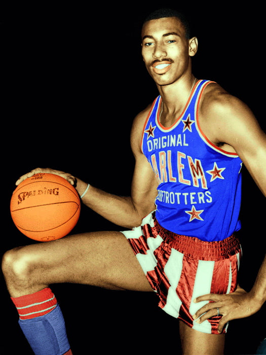 Wilt Chamberlain Harlem Globetrotters Retro Vintage Basketball Sport Wall Art Print Poster