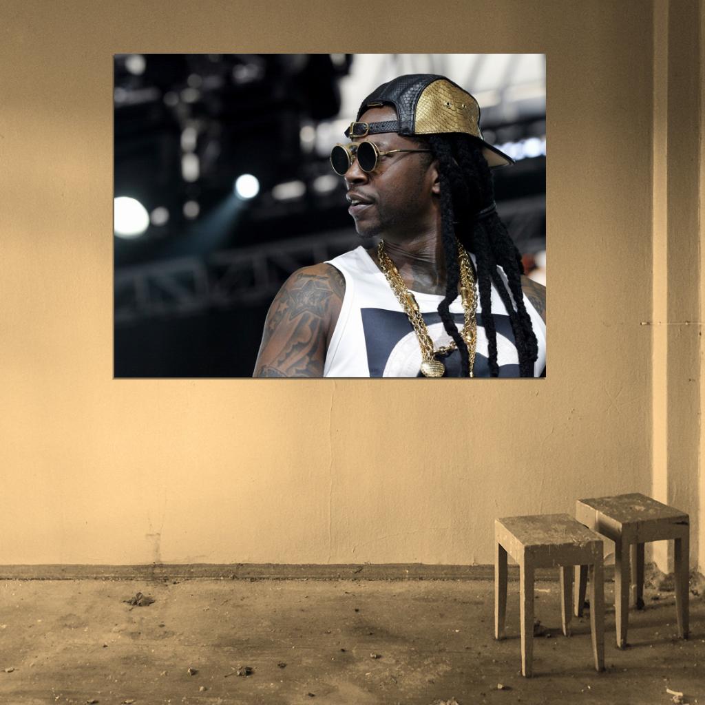 2 Chainz Tauheed Epps Rap Hip-Hop Music Rapper Wall Art Print Poster