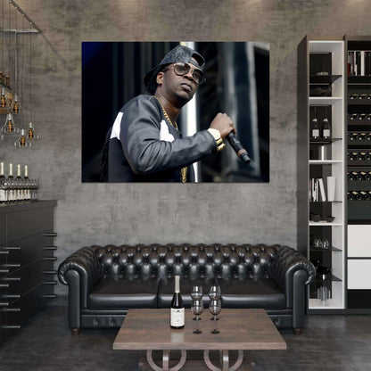 2 Chainz Live Stage Tauheed Epps Rap Hip-Hop Rapper Music Wall Art Print Poster