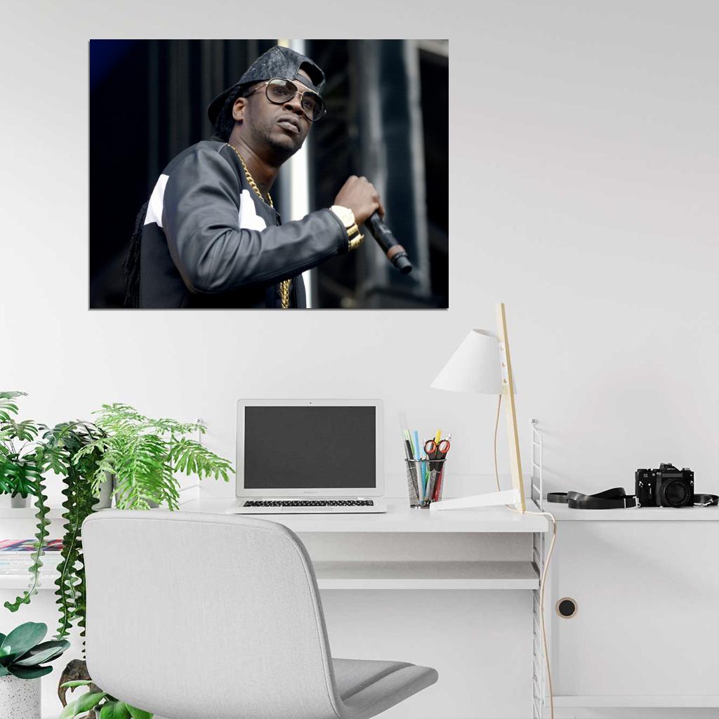 2 Chainz Live Stage Tauheed Epps Rap Hip-Hop Rapper Music Wall Art Print Poster