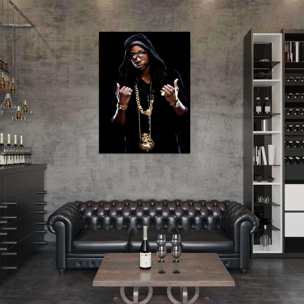 2 Chainz Tauheed Epps Rap Hip-Hop Music Rapper Wall Art Print Poster