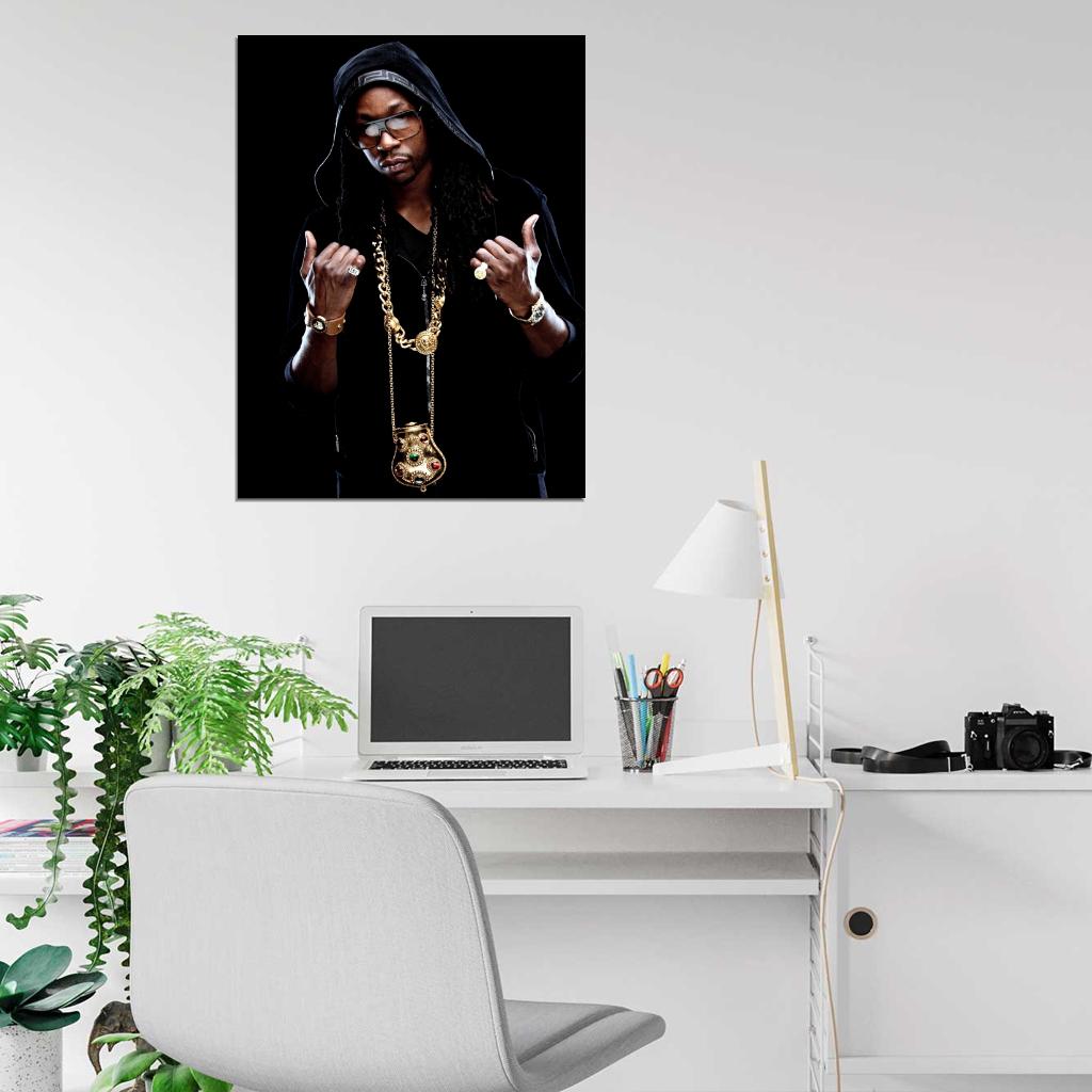 2 Chainz Tauheed Epps Rap Hip-Hop Music Rapper Wall Art Print Poster