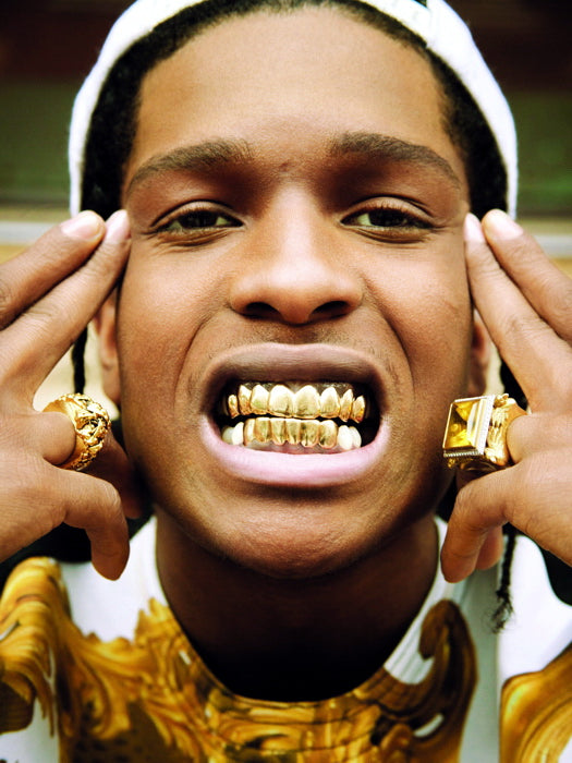 A$AP ASAP Rocky Portrait Teeth Rap Hip-Hop Music Rapper Wall Art Print Poster