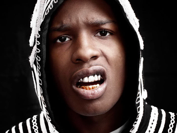 A$AP ASAP Rocky Portrait Teeth Rap Hip-Hop Music Rapper Wall Art Print Poster
