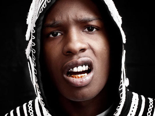 A$AP ASAP Rocky Portrait Teeth Rap Hip-Hop Music Rapper Wall Art Print Poster