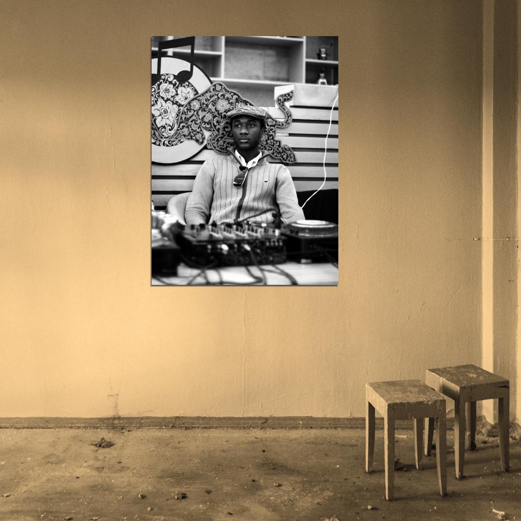 Aloe Blacc BW Soul R&B Rap Hip-Hop Music Rapper Wall Art Print Poster